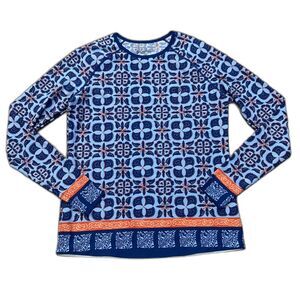 Coolibar Tee Shirt Women Small UPF 50+ Scuba Long Sleeve Sun Top Powder Blue